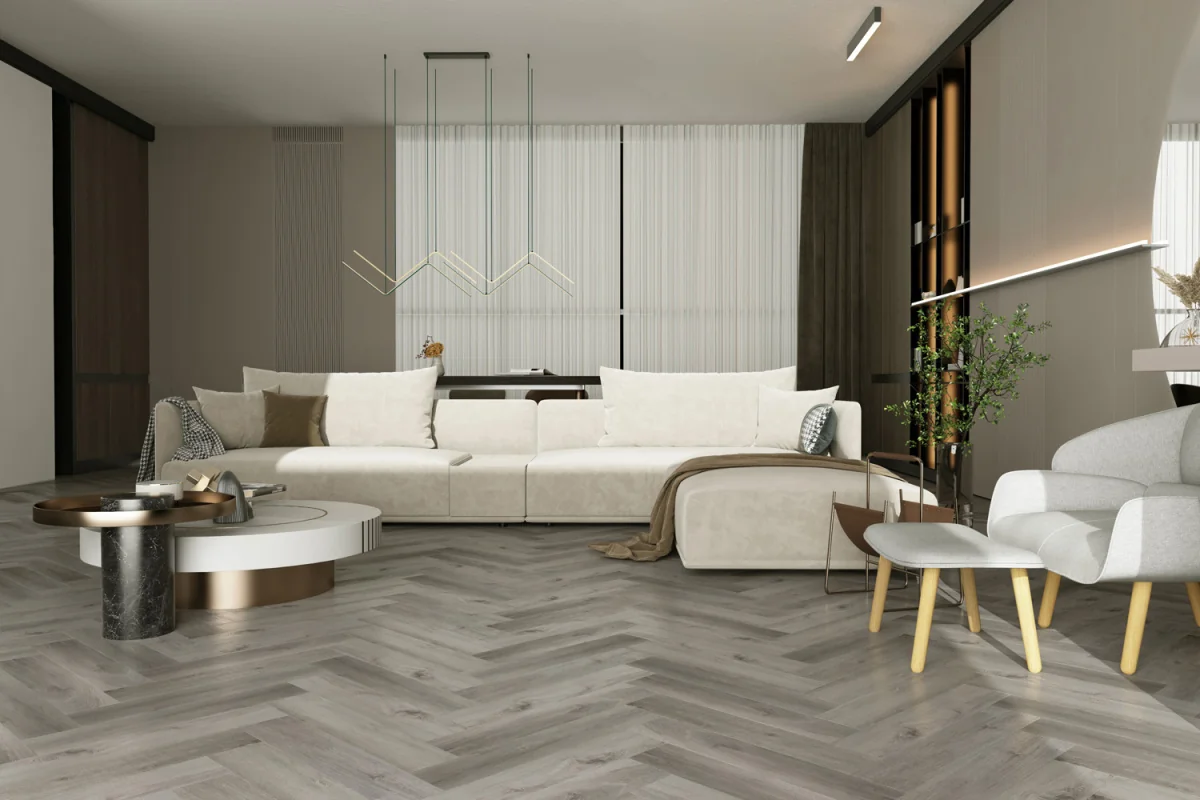 Кварцевый ламинат Home Expert Паркет Дуб Горный ручей 33-68W906